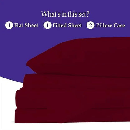 Juego De Sábanas De 800 Hilos 100% Algodón Egipcio, Juego De 4 Pzas, Tejido De Satén, Ropa De Cama De Lujo Suave, Se Ajusta a Bolsillos De Hasta 15" Pulgadas De Profundidad (Burdeos Sólido, Tamaño Full)