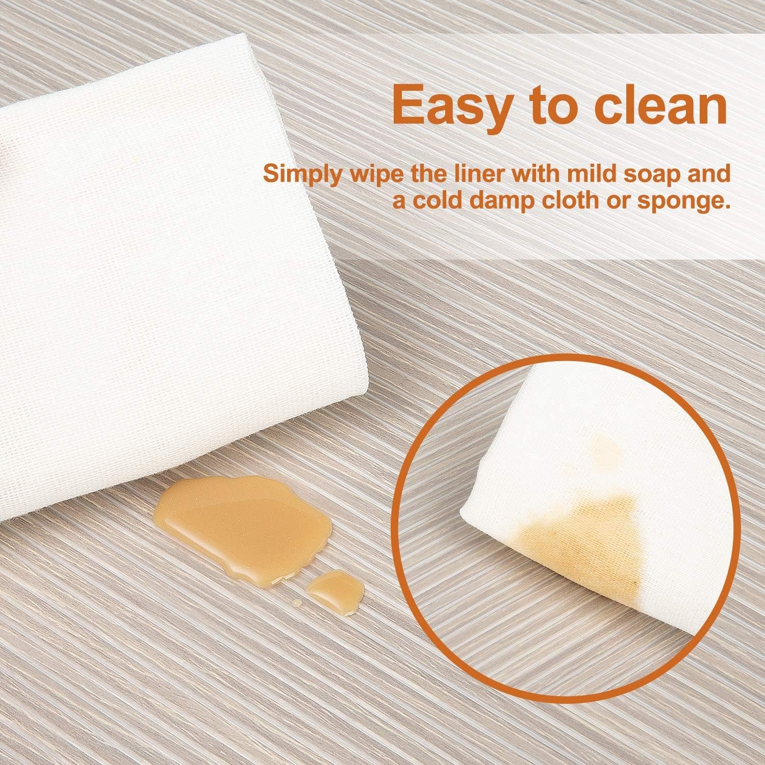 Drawer and Shelf Liner, 12IN X 10FT Non Slip Non Adhesive Cabinet Liner for Kitchen and Desk - Clear Ribbed